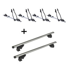 4 Fahrradträger SAGITTAR+Dachträger LION1 für für VW Polo III 6N2 Vari 5Tür 99-0
