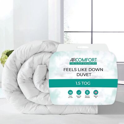 AirComfort Summer Bliss 1.5 Tog Luxus Bettdecke Antiallergie Mikrofaser Steppdecke