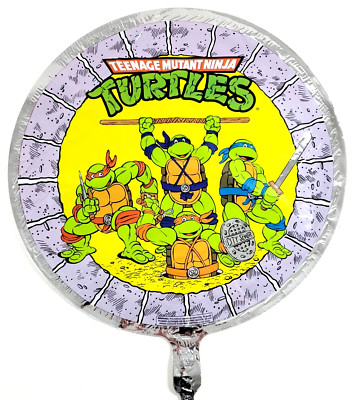 Vintage 80s M & D Mylar Helium Party Balloon TMNT Teenage Mutant Ninja Turtles