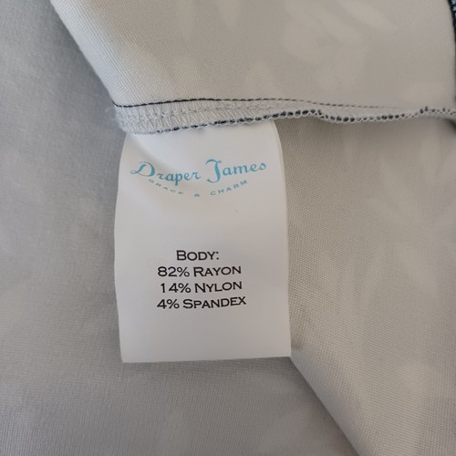 Draper James Women Floral A Line Dress SZ 14 Preppy Ponte Rayon Blend Cap Sleeve - Picture 8 of 12