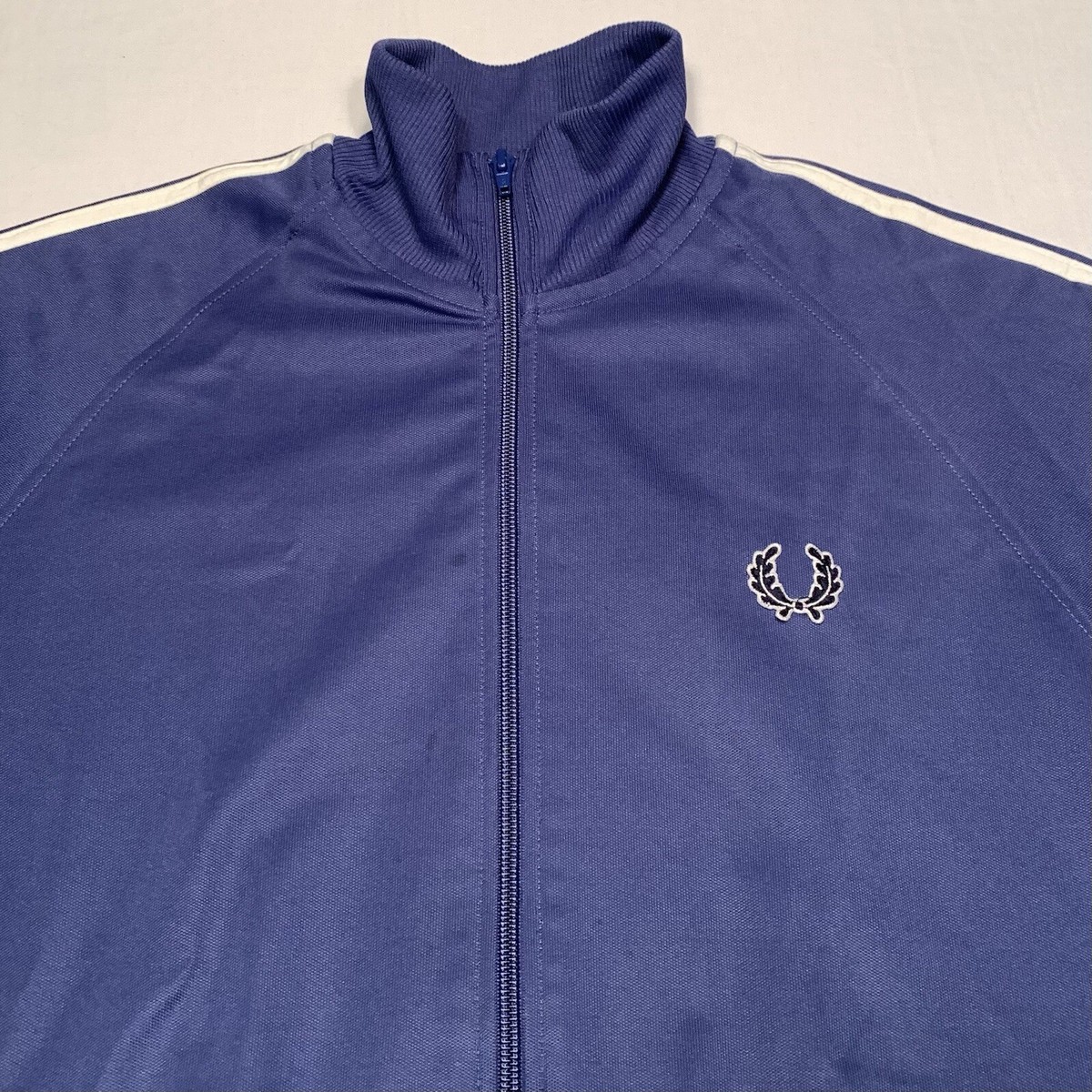 Fred Perry Blue Full Zip Track Jacket Mens Medium M Fred Perry Blue Full Zip Track Jacket Mens Medium M