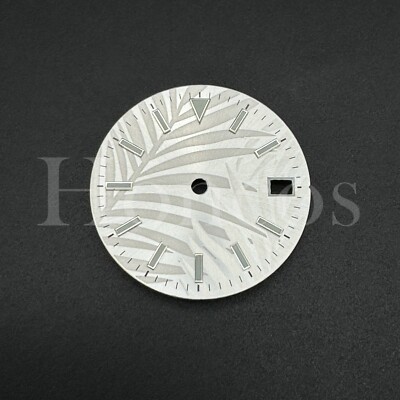 28.50 MM Explorer Palm Leaves Dial Fits for Japan NH35/36/4R/7S