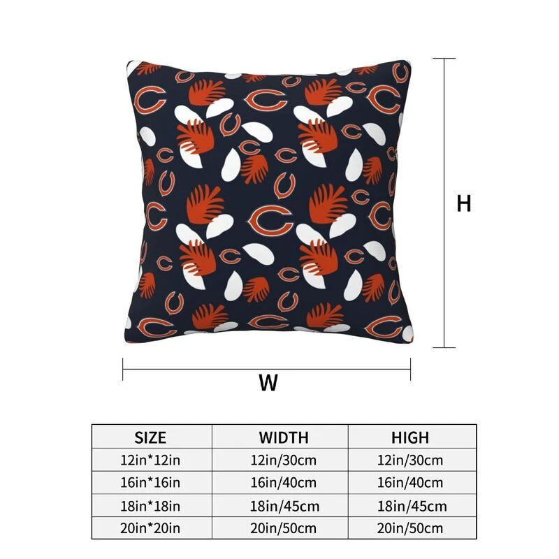 Chicago Bears Decorative Throw Pillow Cover