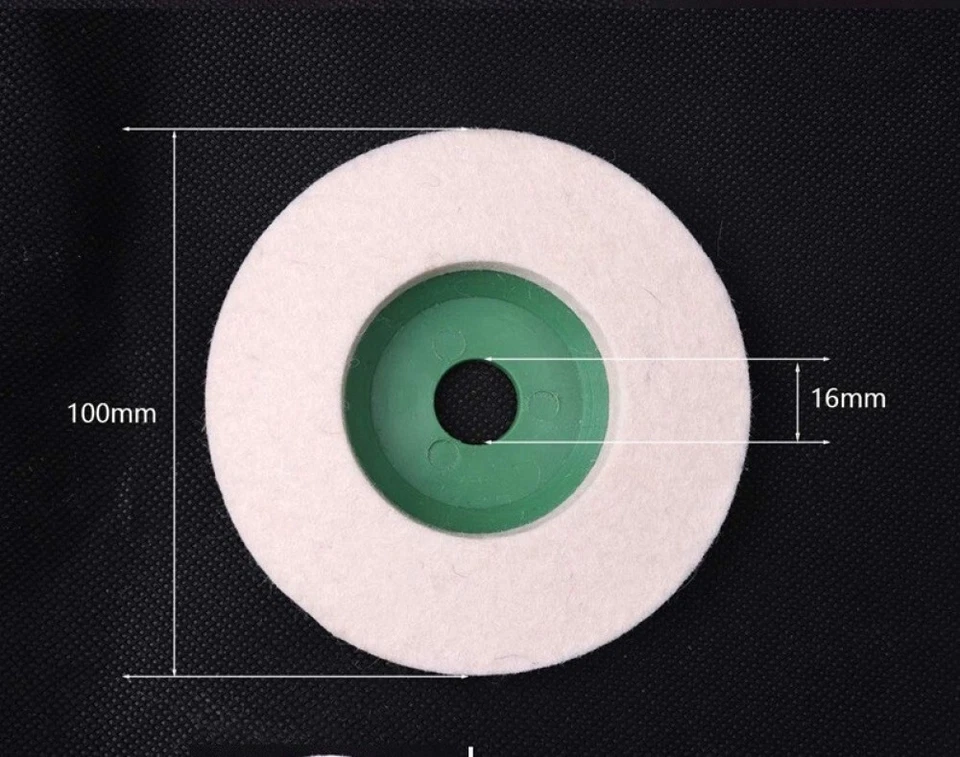 10 Stück Wolle Polieren Winkelschleifer Rad Filz Polierscheibe 100mm 4Zoll DHL - Bild 2 von 4