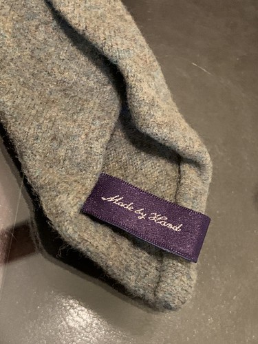 Ralph Lauren Purple Label Gent’s 100% Wool Hand Rolled Made In Italy Soft Green - Picture 2 of 6