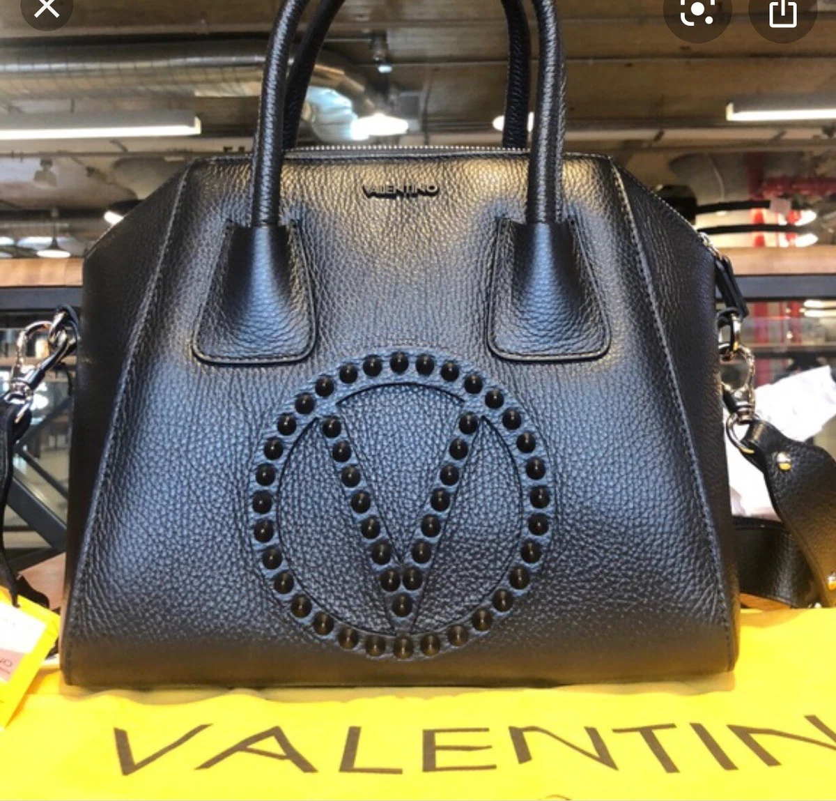 BNWT BEAUTIFUL VALENTINO BLACK CALF SKIN MINIMI HANDBAG RRP 895