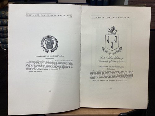 1915 Some American College Bookplates by Harry Parker Ward, Heavily Illustrated - Picture 14 of 24