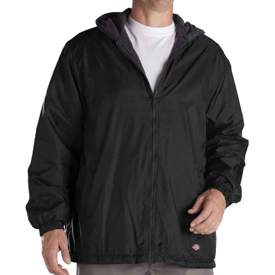 Dickies Fleece Lined Nylon Hooded Windbreaker Men's Zip Up Dickies Fleece Lined Nylon Hooded Windbreaker Men's Zip Up