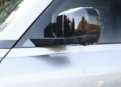 For Defender 2020-2022 Carbon Fiber Steel Rear View Mirror Anti-Scratch Strip - Picture 2 of 6