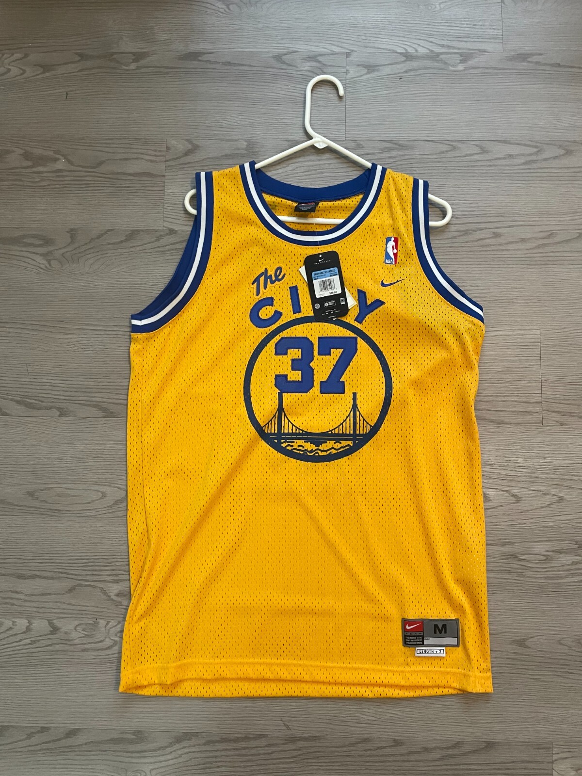 Nick Van Exel retro Golden State Warriors Nike Swingman Jersey Size M NWT
