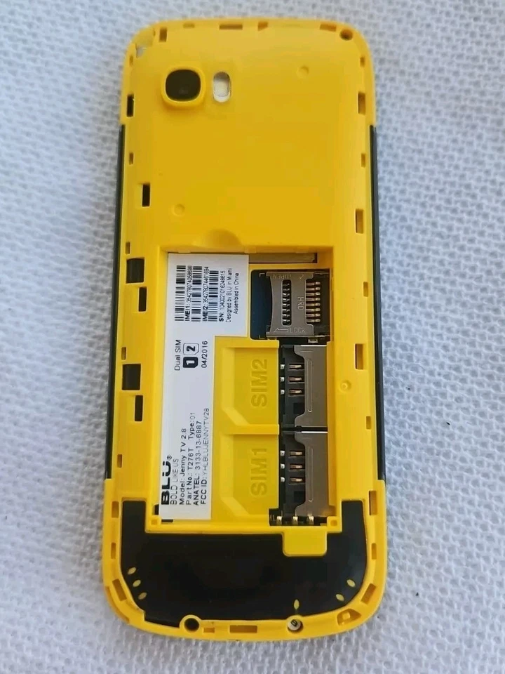 BLU Jenny TV 2.8 T276T - Black Yellow (Unlocked) Cellular Phone - Image 4 of 4