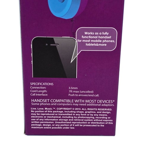 Retro Handset for Mobil Phones Blue Purple Cell Phone Accessory Plug In Receiver - Picture 6 of 9