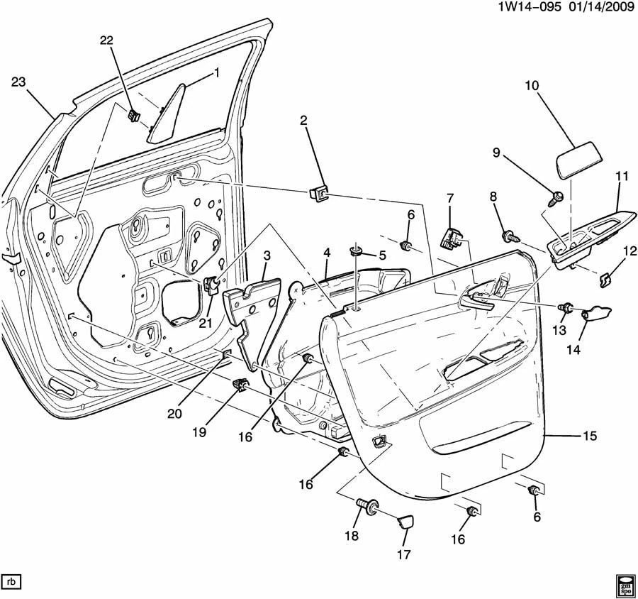Painel de acabamento lateral direito traseiro direito Chevy Impala 2006-14 novo preto 15865368 - Imagem 4 de 4