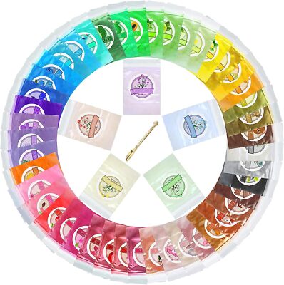 50 Farben Kosmetik Glimmer Pulver Set für Seife, Badebomben, Kerzen & Basteln