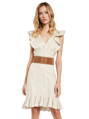 VESTITO - DONNA - Gaudi - ABITO 011068-01 - ACRILICO - BEIGE - 011FD15057 |  eBay