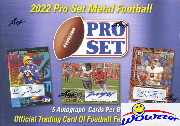 2022 Leaf PRO SET METAL Football Factory Sealed HOBBY Box-5 AUTOGRAPHS