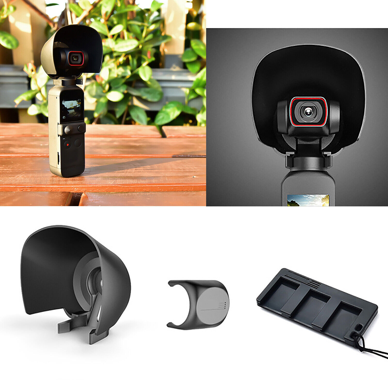 Antiglare Lens Hood Sunshade Protect Cover for DJI Pocket 2 Camera