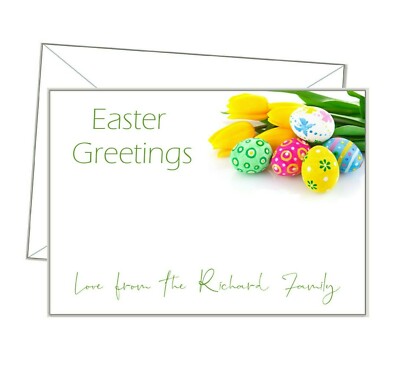 OSTERN Gruß POSTKARTE, personalisierte Nachricht, A6 10 Stück mit Umschlägen se01 