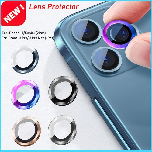 For iPhone 13/13mini/13Pro/13 Pro Max Metal Ring Camera Lens Protector Lens Film - Photo 2/22