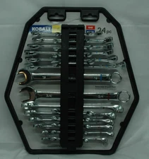Kobalt 24-Piece 12-Point Metric & Standard Combo Wrench Set #0747428 unused
