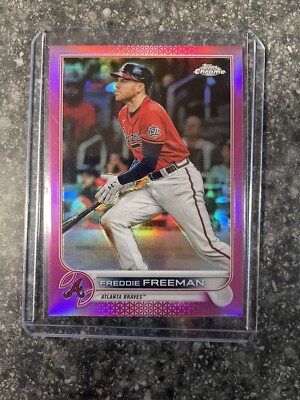 2022 Topps Chrome Freddie Freeman Pink Refractor #14 Los Angeles Dodgers