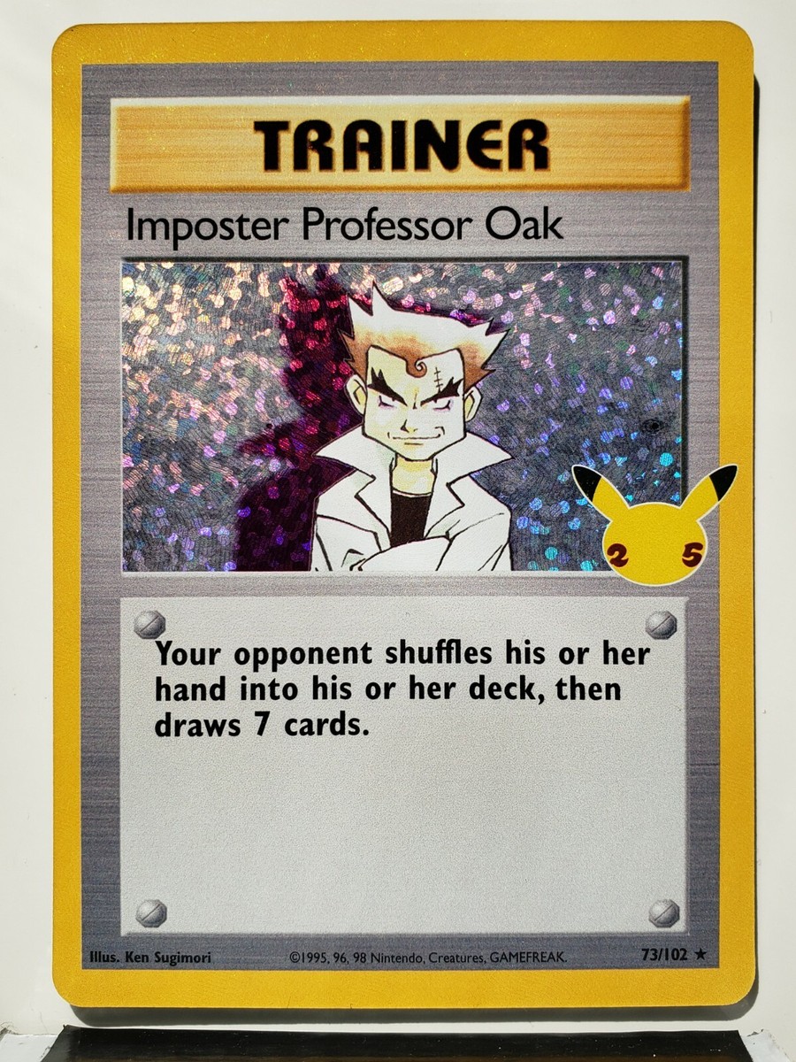 HOLO Imposter Professor Oak NM / M Celebrations Secret Rare 73/102