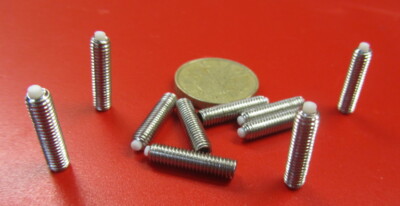 Kmac 18-8 Stainless Steel Set Screws, Nylon Tip, 10-32 x 3/4'' Length, 10 Pcs