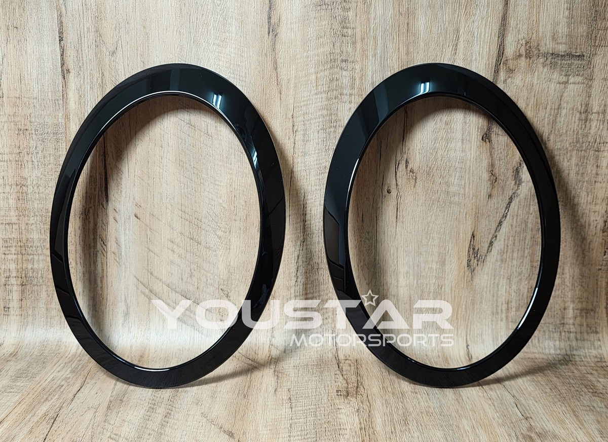 US STOCK X2 GLOSS Black NON-XENON Headlight Trims for MINI Gen 1