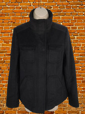 GIACCA CAPPOTTO DONNA GAP SMALL NERO LANA CALDO INVERNALE ZIP ELEGANTE CROPPED