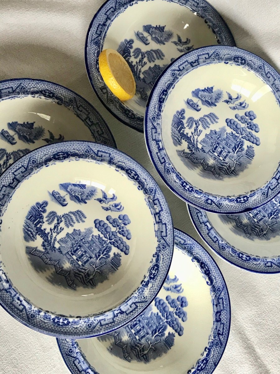 WILLOW Fruit Bowls GIBSON SONS VINTAGE Ceramic BURSLEN ENGLAND