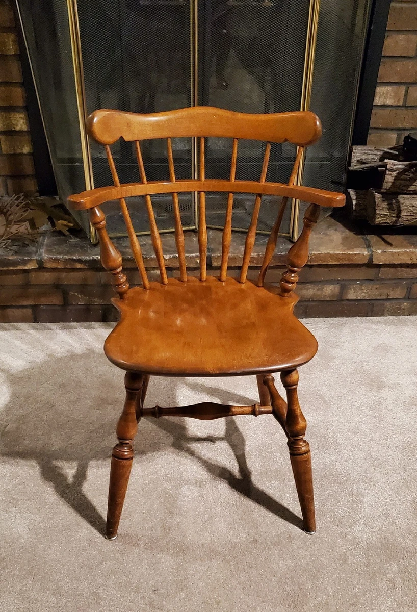 Ethan Allen Heirloom Comb Back Mate s Chair Maple 10 6040 Nutmeg