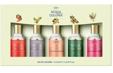 4711 ACQUA COLONIA 5 pc Mini GIFT SET for Unisex 0.27 oz each LYCHEE WHITE PEACH