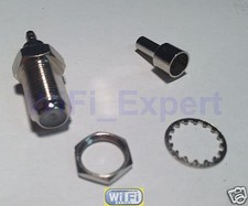 F Female SOLDER Crimp Bulkhead for RG174 RG179 RG316 RG188 Coax Cable Connector