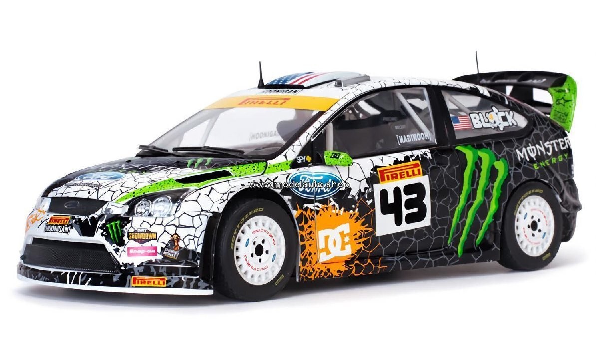 Ford Focus RS WRC09 限定版ミニカー 1:18 Sun Star 1/18 Ford Focus Rs 2012 43 Ken Block Limited