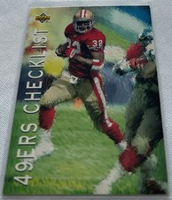 1993 Upper Deck Football Ricky Watters San Francisco 49ers Team Checklist #77