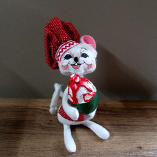 Annalee Doll 8 Chef Mouse with Ice Cream Sund...