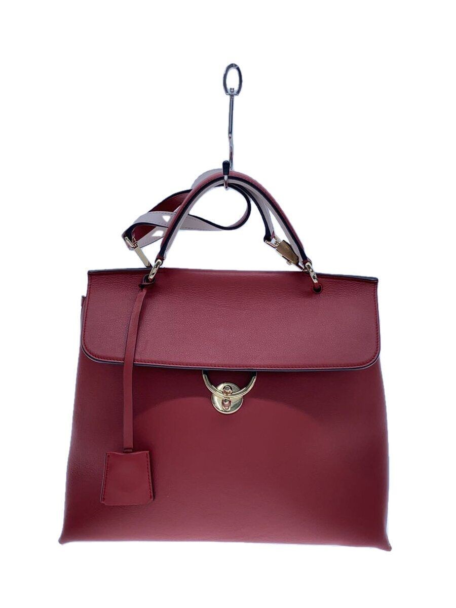 Salvatore Ferragamo Handbag Jet Set 2 Way Leather Red Solid