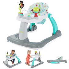 Kolcraft Tiny Steps 2 in 1 Foldable Infant and Baby Walker with Wheels, Seated o
