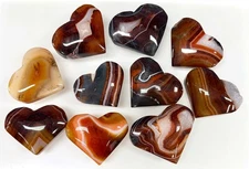 Wholesale Lot 2 Lbs Natural Sardonyx Crystal Heart Healing