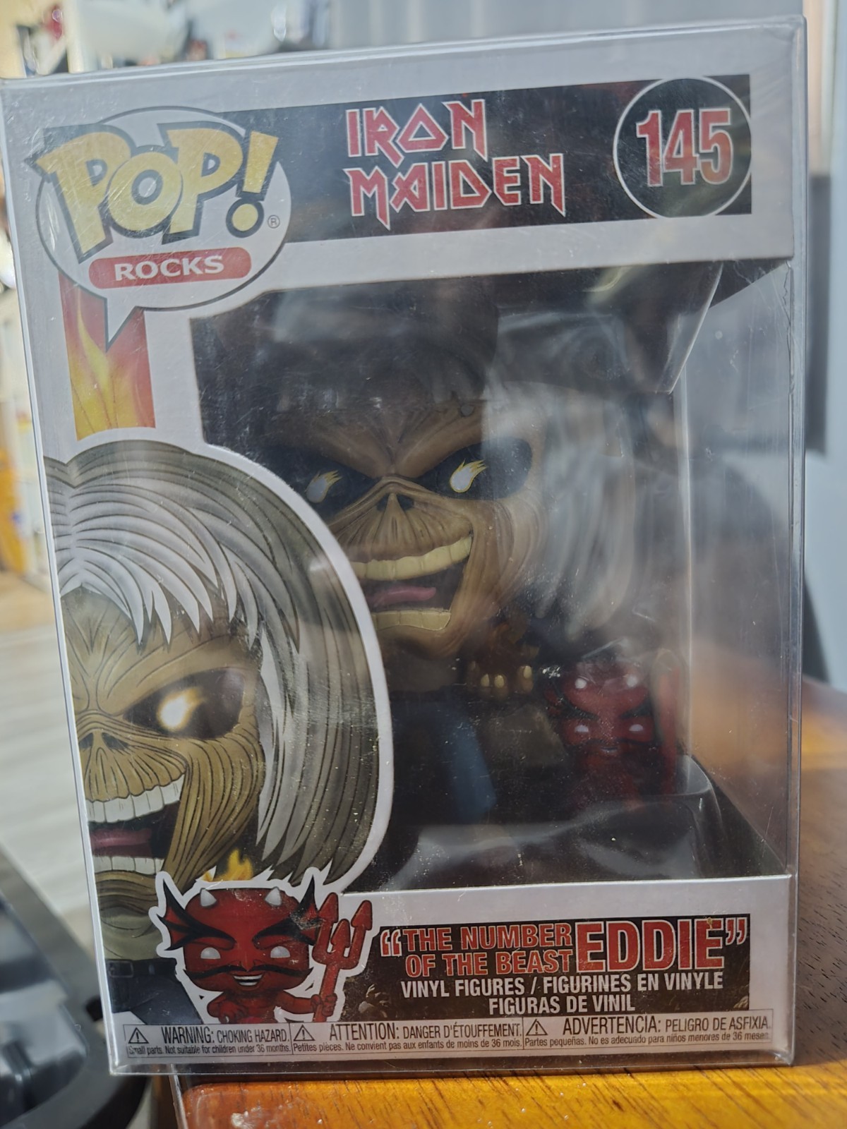 Funko Pop! Rocks Iron Maiden Vinyl Figure Eddie, the Number of the Beast #145