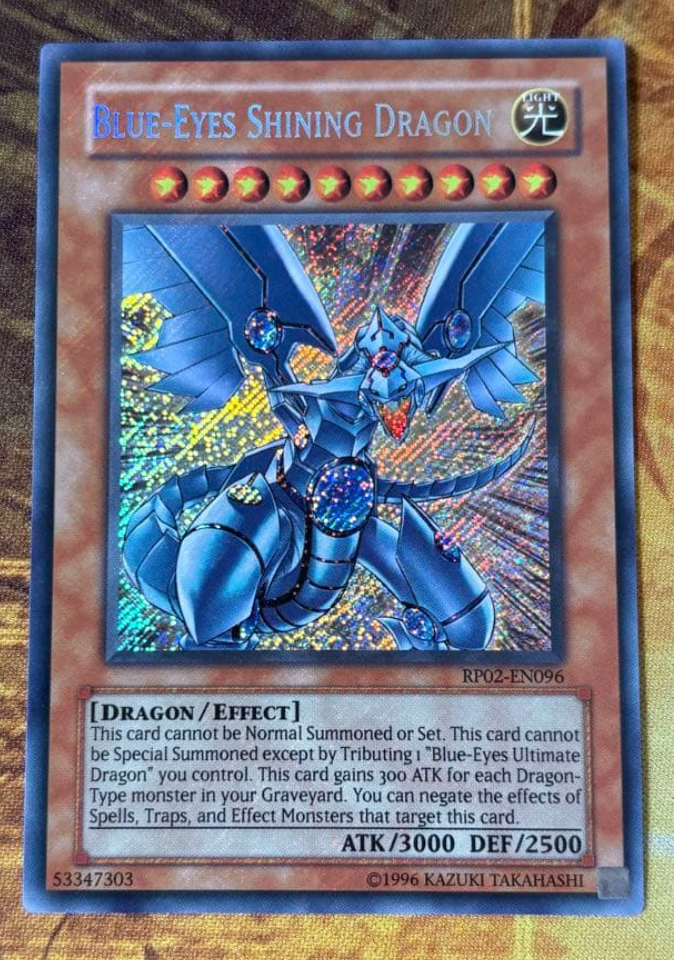 未開封】貴重　ＡＲＩＡ the ORIGINATION　トレカ　BLUE YU-GI-OH! Yugioh 2009 Blue-Eyes Shining Dragon RP02-EN096 Secret