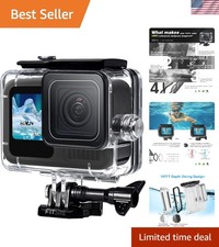 Stainless Steel Underwater Housing for GoPro Hero 9-13 - Clear Acrylic Case
