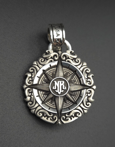 NightRider Sterling Silver Old Salt Pendant with Black Onyx Medium - Picture 7 of 13
