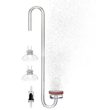 Acrylic CO2 Diffuser for Aquarium Planted Tank, Hooked version-20cm