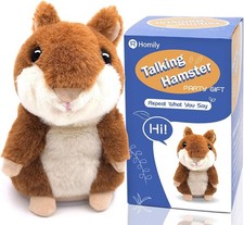 Homily Talking Hamster, Repeats What You Say Plush Animal Toy Electronic...