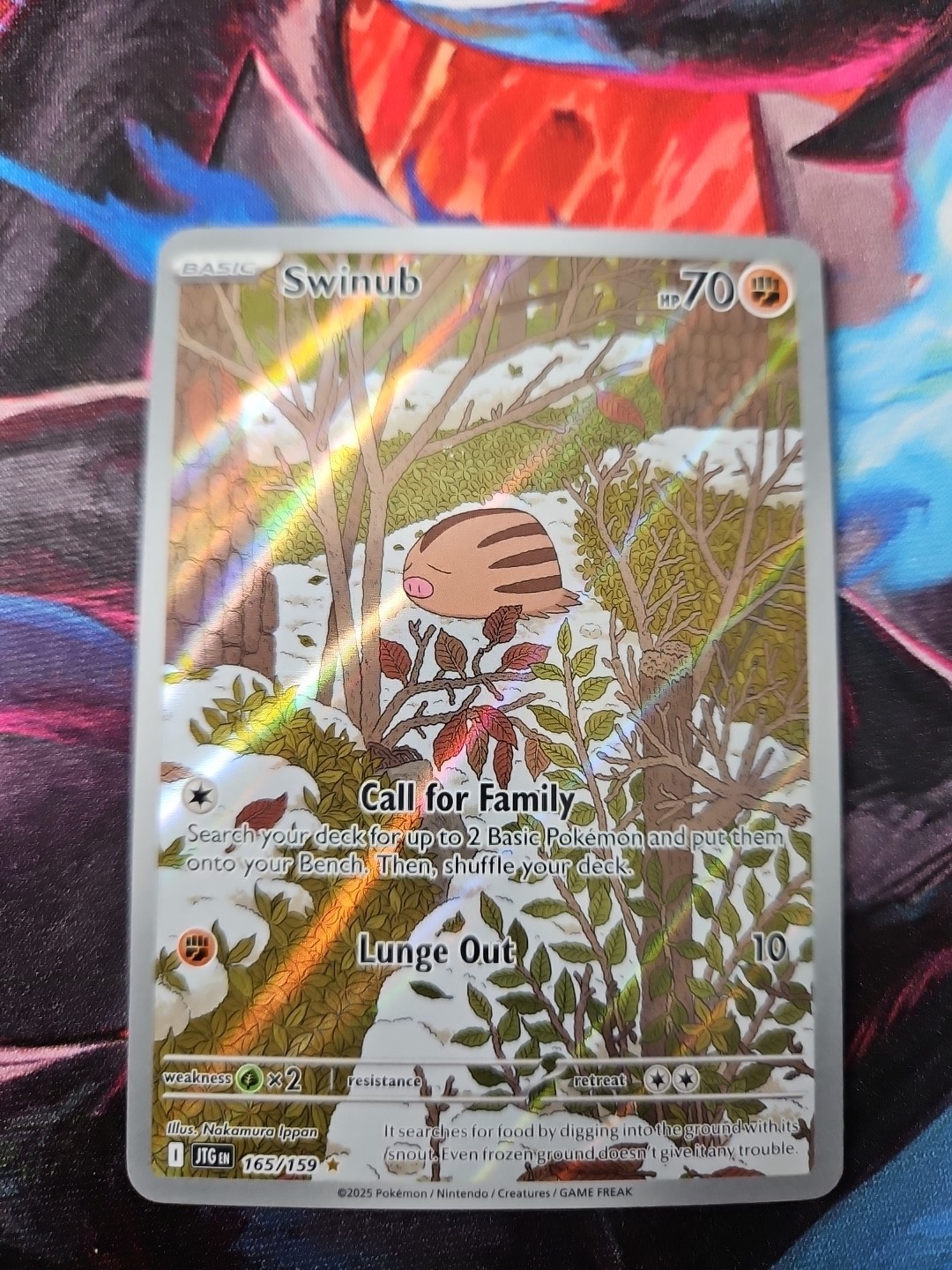 Pokémon TCG Swinub 165/159 Illustration Rare Journey Together NM Card