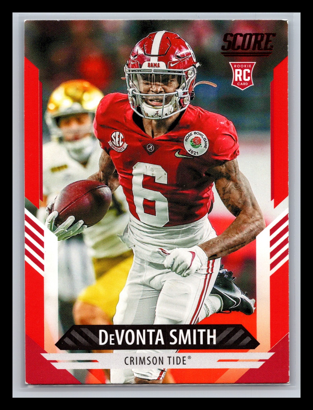 DeVonta Smith Rookie Alabama Crimson Tide 2021 Score #324 Red