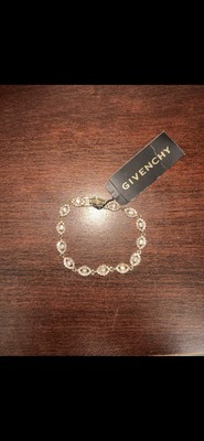 New Rare Givenchy Gold Eye Shaped Flex Bracelet 7.25 Inches