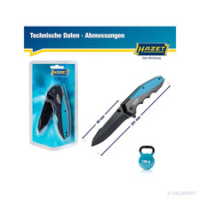 Produktbild - HAZET 2157-3 Taschenmesser Klappmesser Outdoor Edelstahl Klinge Aluminium Griff