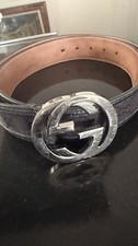  Original Gucci Gürtel Canvas Leder 95